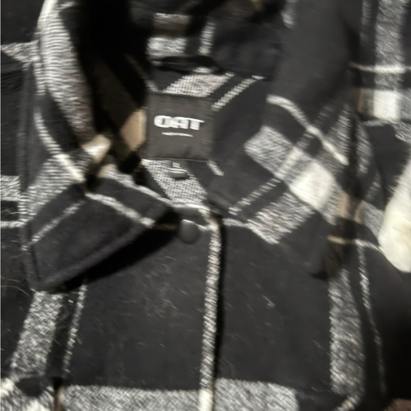 EUC OAT New York flannel sleeveless vest black and white Large - Picture 4 of 8